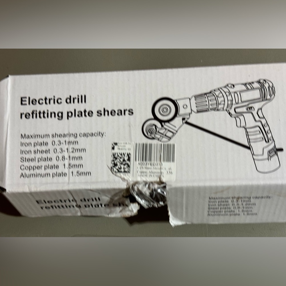 Electric Drill Attachment for Sheet Cutting